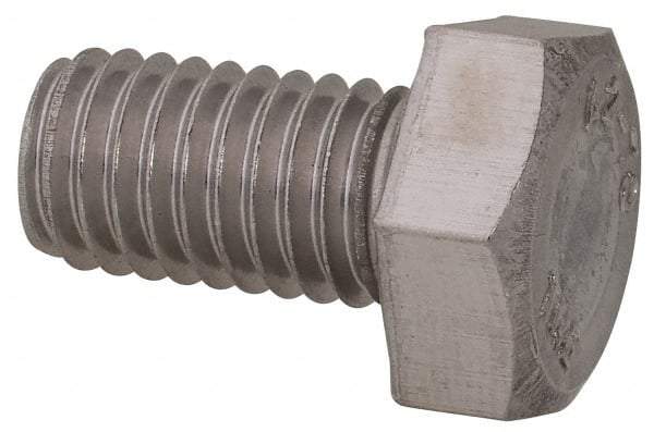 Value Collection - M8x1.25mm Metric Coarse, 14mm Length Under Head Hex Head Cap Screw - Fully Threaded, Grade 18-8 & Austenitic A2 Stainless Steel, Uncoated, 13mm Hex - Americas Industrial Supply