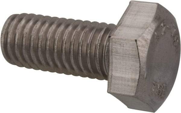Value Collection - M8x1.25mm Metric Coarse, 18mm Length Under Head Hex Head Cap Screw - Fully Threaded, Grade 18-8 & Austenitic A2 Stainless Steel, Uncoated, 13mm Hex - Americas Industrial Supply