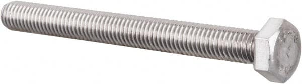 Value Collection - M8x1.25mm Metric Coarse, 80mm Length Under Head Hex Head Cap Screw - Fully Threaded, Grade 18-8 & Austenitic A2 Stainless Steel, Uncoated, 13mm Hex - Americas Industrial Supply