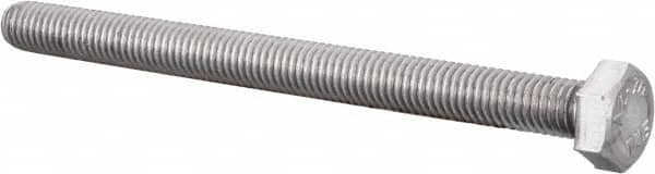 Value Collection - M8x1.25mm Metric Coarse, 100mm Length Under Head Hex Head Cap Screw - Fully Threaded, Grade 18-8 & Austenitic A2 Stainless Steel, Uncoated, 13mm Hex - Americas Industrial Supply
