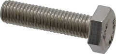 Value Collection - M10x1.50mm Metric Coarse, 40mm Length Under Head Hex Head Cap Screw - Fully Threaded, Grade 18-8 & Austenitic A2 Stainless Steel, Uncoated, 17mm Hex - Americas Industrial Supply