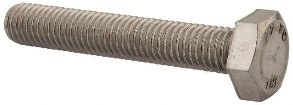 Value Collection - M10x1.50mm Metric Coarse, 60mm Length Under Head Hex Head Cap Screw - Fully Threaded, Grade 18-8 & Austenitic A2 Stainless Steel, Uncoated, 17mm Hex - Americas Industrial Supply