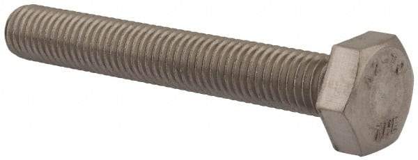 Value Collection - M10x1.50mm Metric Coarse, 70mm Length Under Head Hex Head Cap Screw - Fully Threaded, Grade 18-8 & Austenitic A2 Stainless Steel, Uncoated, 17mm Hex - Americas Industrial Supply