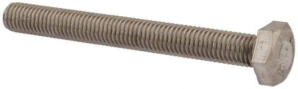 Value Collection - M10x1.50mm Metric Coarse, 90mm Length Under Head Hex Head Cap Screw - Fully Threaded, Grade 18-8 & Austenitic A2 Stainless Steel, Uncoated, 17mm Hex - Americas Industrial Supply