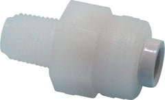 Parker - 1/4" Outside Diam, 1/8 NPTF, Kynar Push-to-Connect Tube Male Connector - 300 Max psi, Tan - Americas Industrial Supply