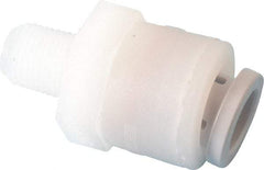 Parker - 3/8" Outside Diam, 1/8 NPTF, Kynar Push-to-Connect Tube Male Connector - 300 Max psi, Tan - Americas Industrial Supply