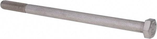 Value Collection - M12x1.75mm Metric Coarse, 200mm Length Under Head Hex Head Cap Screw - Partially Threaded, Grade 18-8 & Austenitic A2 Stainless Steel, Uncoated, 19mm Hex - Americas Industrial Supply