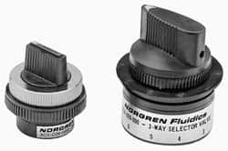 Norgren - 10-32 UNF Selector Valve - 2-Way, 2 Position, 0.03 CV Rate & Rotary Switch Detented - Americas Industrial Supply