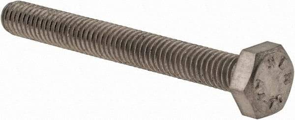 Value Collection - M4x0.70mm Metric Coarse, 35mm Length Under Head Hex Head Cap Screw - Fully Threaded, Grade 316 & Austenitic A4 Stainless Steel, Uncoated, 7mm Hex - Americas Industrial Supply
