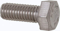 Value Collection - M5x0.80mm Metric Coarse, 12mm Length Under Head Hex Head Cap Screw - Fully Threaded, Grade 316 & Austenitic A4 Stainless Steel, Uncoated, 8mm Hex - Americas Industrial Supply