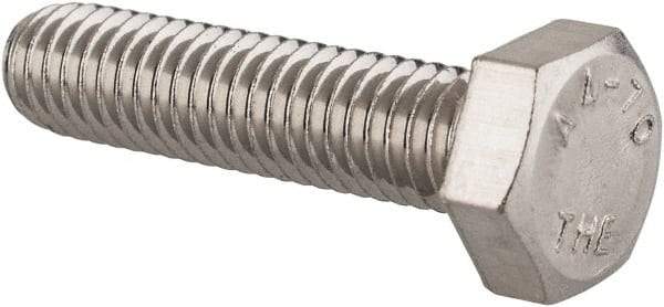 Value Collection - M6x1.00mm Metric Coarse, 25mm Length Under Head Hex Head Cap Screw - Fully Threaded, Grade 316 & Austenitic A4 Stainless Steel, Uncoated, 10mm Hex - Americas Industrial Supply