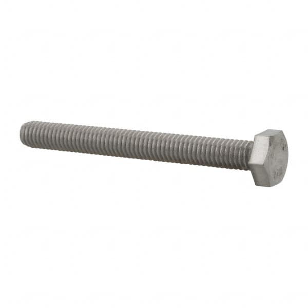 Value Collection - M6x1.00mm Metric Coarse, 55mm Length Under Head Hex Head Cap Screw - Fully Threaded, Grade 316 & Austenitic A4 Stainless Steel, Uncoated, 10mm Hex - Americas Industrial Supply