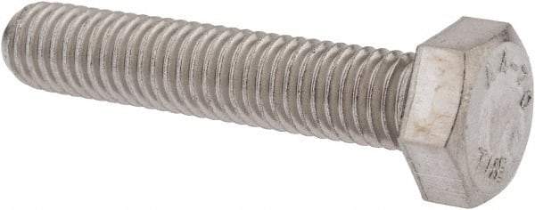 Value Collection - M8x1.25mm Metric Coarse, 40mm Length Under Head Hex Head Cap Screw - Fully Threaded, Grade 316 & Austenitic A4 Stainless Steel, Uncoated, 13mm Hex - Americas Industrial Supply