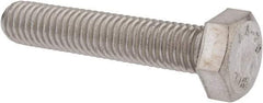 Value Collection - M8x1.25mm Metric Coarse, 40mm Length Under Head Hex Head Cap Screw - Fully Threaded, Grade 316 & Austenitic A4 Stainless Steel, Uncoated, 13mm Hex - Americas Industrial Supply