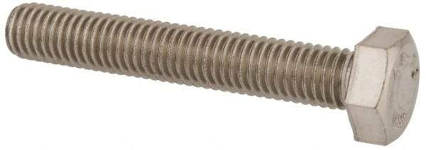 Value Collection - M8x1.25mm Metric Coarse, 50mm Length Under Head Hex Head Cap Screw - Fully Threaded, Grade 316 & Austenitic A4 Stainless Steel, Uncoated, 13mm Hex - Americas Industrial Supply
