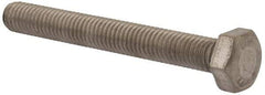Value Collection - M8x1.25mm Metric Coarse, 65mm Length Under Head Hex Head Cap Screw - Fully Threaded, Grade 316 & Austenitic A4 Stainless Steel, Uncoated, 13mm Hex - Americas Industrial Supply