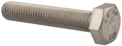 Value Collection - M10x1.50mm Metric Coarse, 55mm Length Under Head Hex Head Cap Screw - Fully Threaded, Grade 316 & Austenitic A4 Stainless Steel, Uncoated, 17mm Hex - Americas Industrial Supply