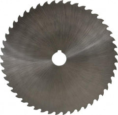 Value Collection - 8" Diam x 3/16" Blade Thickness x 1" Arbor Hole Diam, 48 Tooth Slitting and Slotting Saw - Arbor Connection, Right Hand, Uncoated, High Speed Steel, Concave Ground, Contains Keyway - Americas Industrial Supply