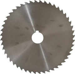 Value Collection - 8" Diam x 3/32" Blade Thickness x 1-1/4" Arbor Hole Diam, 48 Tooth Slitting and Slotting Saw - Arbor Connection, Right Hand, Uncoated, High Speed Steel, Concave Ground, Contains Keyway - Americas Industrial Supply