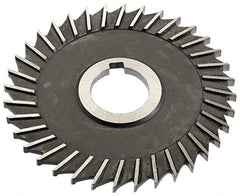 Keo - 4" Blade Diam x 1/4" Blade Thickness, 1" Hole, 36 Teeth, High Speed Steel Side Chip Saw - Straight Tooth, Arbor Connection, Right Hand Cut, Uncoated, with Keyway - Americas Industrial Supply