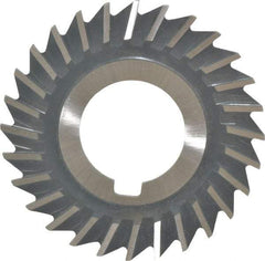 Value Collection - 2-1/2" Blade Diam x 1/16" Blade Thickness, 1" Hole, 28 Teeth, High Speed Steel Side Chip Saw - Straight Tooth, Arbor Connection, Right Hand Cut, Uncoated, with Keyway - Americas Industrial Supply