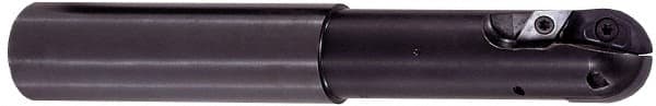 Tungaloy - 3/4" Cut Diam, 1.142" Max Depth of Cut, 1" Shank Diam, 6.03" OAL, Indexable Ball Nose End Mill - 1-1/4" Head Length, Straight Shank, EBP Toolholder, ZPET 075 Insert - Americas Industrial Supply