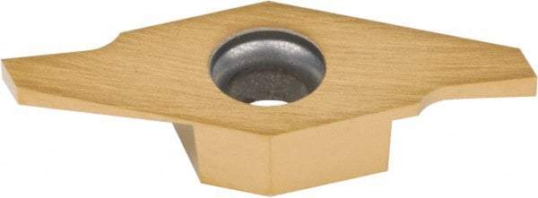 Tungaloy - 100JVGR F Grade J740, 1mm Cutting Width Carbide Grooving Insert - 5.5mm Max Depth of Cut, Right Hand, TiN Finish - Americas Industrial Supply