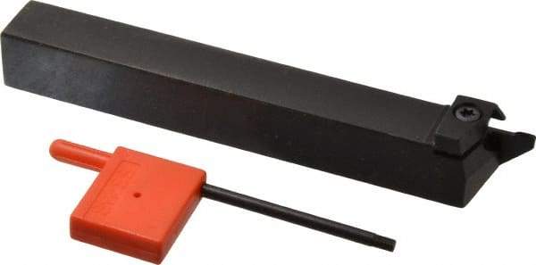 Tungaloy - JCGWS, Right Hand Cut, 0.787" Max Workpc Diam, JCGN 200F Insert, Indexable Cutoff Toolholder - 10mm Max Depth of Cut, 0.63" Shank Width, 0.63" Shank Height, 4.92" OAL - Americas Industrial Supply