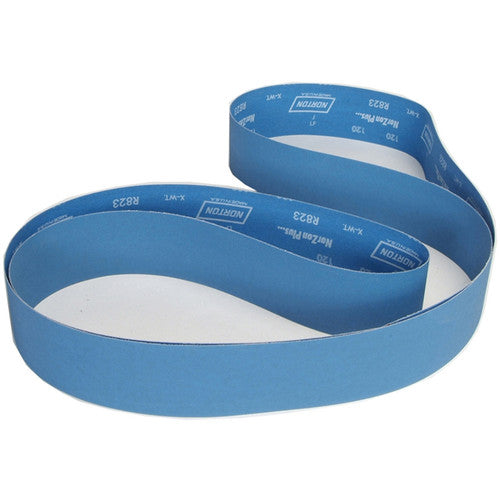 3 × 132″ BlueFire Cloth Narrow Backstand Belt 80 Grit R823P Zirconia Alumina - Americas Industrial Supply