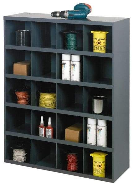 Durham - 20 Drawer, 20 Compartment, Small Parts Large Opening Storage Bin - 12" Deep x 33-3/4" Wide x 42" High - Americas Industrial Supply