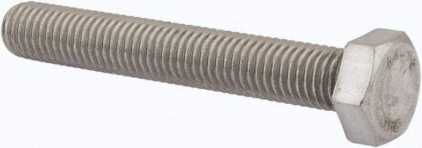 Value Collection - M12x1.75mm Metric Coarse, 80mm Length Under Head Hex Head Cap Screw - Fully Threaded, Grade 316 & Austenitic A4 Stainless Steel, Uncoated, 19mm Hex - Americas Industrial Supply
