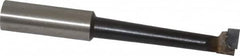 Made in USA - 7/16" Min Bore Diam, 2-1/4" Max Bore Depth, 1/2 Shank Diam, Boring Bar - Right Hand Cut, Carbide-Tipped, Bright Finish - Exact Industrial Supply