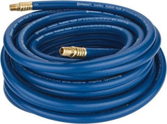 Continental ContiTech - 3/8" ID x 0.66" OD 50' Long Multipurpose Air Hose - MNPT x MNPT Ends, 300 Working psi, -10 to 158°F, 1/4" Fitting, Blue - Americas Industrial Supply