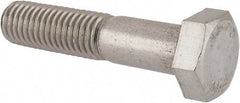 Value Collection - M12x1.75mm Metric Coarse, 55mm Length Under Head Hex Head Cap Screw - Partially Threaded, Grade 316 & Austenitic A4 Stainless Steel, Uncoated, 19mm Hex - Americas Industrial Supply