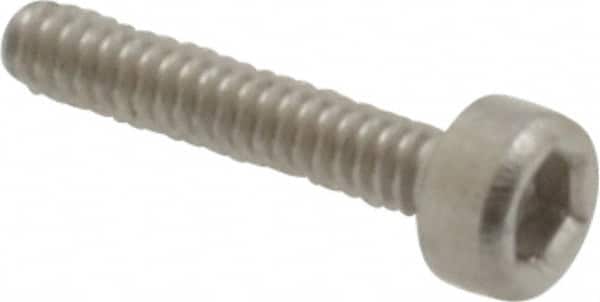 Value Collection - M1.6x0.35 Metric Coarse Hex Socket Drive, Socket Cap Screw - Grade 18-8 & Austenitic A2 Stainless Steel, Uncoated, Fully Threaded, 8mm Length Under Head - Americas Industrial Supply