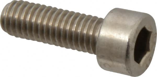 Value Collection - M6x1.00 Metric Coarse Hex Socket Drive, Socket Cap Screw - Grade 18-8 & Austenitic A2 Stainless Steel, Uncoated, Fully Threaded, 18mm Length Under Head - Americas Industrial Supply