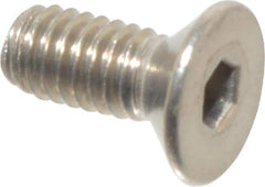 Value Collection - M2.5x0.45 Metric Coarse Hex Socket Drive, 90° Flat Screw - Grade 18-8 & Austenitic A2 Stainless Steel, Fully Threaded, 6mm OAL - Americas Industrial Supply