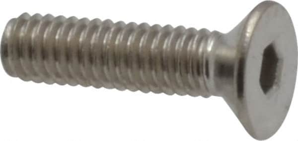 Value Collection - M2.5x0.45 Metric Coarse Hex Socket Drive, 90° Flat Screw - Grade 18-8 & Austenitic A2 Stainless Steel, Fully Threaded, 10mm OAL - Americas Industrial Supply