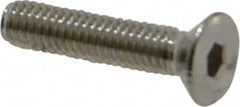 Value Collection - M2.5x0.45 Metric Coarse Hex Socket Drive, 90° Flat Screw - Grade 18-8 & Austenitic A2 Stainless Steel, Fully Threaded, 12mm OAL - Americas Industrial Supply