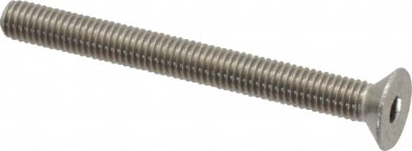 Value Collection - M5x0.80 Metric Coarse Hex Socket Drive, 90° Flat Screw - Grade 18-8 & Austenitic A2 Stainless Steel, Partially Threaded, 50mm OAL - Americas Industrial Supply