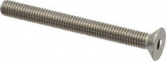 Value Collection - M5x0.80 Metric Coarse Hex Socket Drive, 90° Flat Screw - Grade 18-8 & Austenitic A2 Stainless Steel, Partially Threaded, 50mm OAL - Americas Industrial Supply