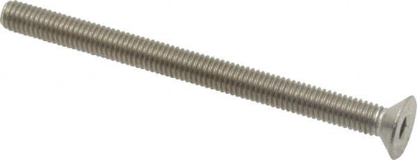 Value Collection - M6x1.00 Metric Coarse Hex Socket Drive, 90° Flat Screw - Grade 18-8 & Austenitic A2 Stainless Steel, Partially Threaded, 80mm OAL - Americas Industrial Supply