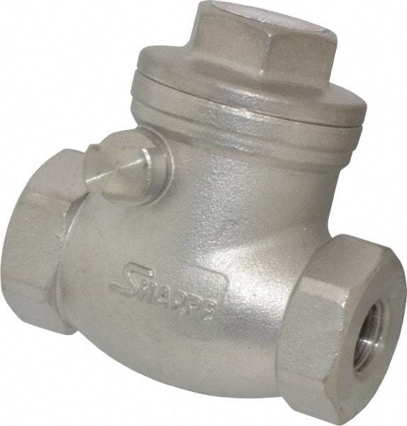 Sharpe Valves - 1/4" Stainless Steel Check Valve - FNPT x FNPT, 200 WOG - Americas Industrial Supply