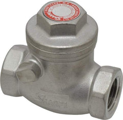 Sharpe Valves - 1/2" Stainless Steel Check Valve - FNPT x FNPT, 200 WOG - Americas Industrial Supply