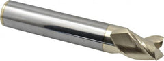 Accupro - 1", 1-1/4" LOC, 1" Shank Diam, 6" OAL, 3 Flute, Solid Carbide Square End Mill - Single End, ZrN Finish, Spiral Flute, 37° Helix, Centercutting, Right Hand Cut, Right Hand Flute - Americas Industrial Supply