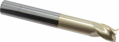 Accupro - 5/8", 3/4" LOC, 5/8" Shank Diam, 5" OAL, 3 Flute, Solid Carbide Square End Mill - Single End, ZrN Finish, Spiral Flute, 37° Helix, Centercutting, Right Hand Cut, Right Hand Flute - Americas Industrial Supply
