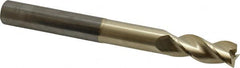 Accupro - 5/8", 1-5/8" LOC, 5/8" Shank Diam, 6" OAL, 3 Flute, Solid Carbide Square End Mill - Single End, ZrN Finish, Spiral Flute, 37° Helix, Centercutting, Right Hand Cut, Right Hand Flute - Americas Industrial Supply