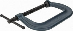 Wilton - Regular-Duty 6-1/16" Max Opening, 4-1/8" Throat Depth, Forged Steel Standard C-Clamp - 6,600 Lb Capacity, 0" Min Opening, Deep Throat - Americas Industrial Supply