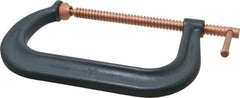 Wilton - Regular-Duty 8-1/4" Max Opening, 5" Throat Depth, Forged Steel Standard C-Clamp - 6,900 Lb Capacity, 0" Min Opening, Deep Throat - Americas Industrial Supply