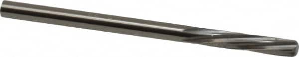 Magafor - 3.3223mm Solid Carbide 6 Flute Chucking Reamer - Spiral Flute, 0.1308" Straight Shank, 19/32" Flute Length, 2-1/4" OAL - Americas Industrial Supply
